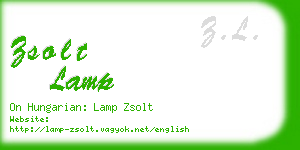 zsolt lamp business card